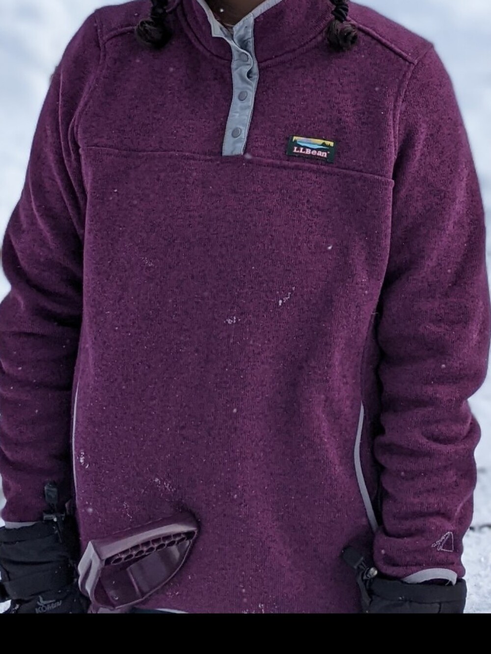 L.L. Bean Plum Fleece Pullover